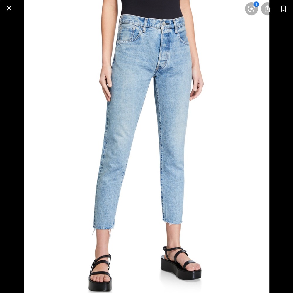 Moussy Vintage True Indigo Tapered High-Rise Jeans